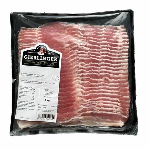 Slanina Bacon plátky 1kg Gierlinger