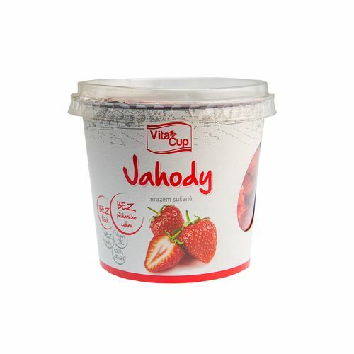 Lyofilizované jahody plátky 25g VitaCup